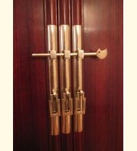 handmade lockset in white brass