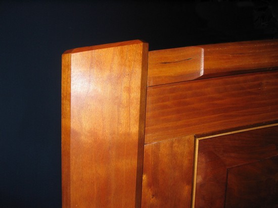 Detail of Mortise and Tenon joint on bedframe