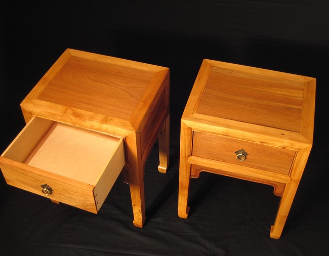 Bedside tables in elm